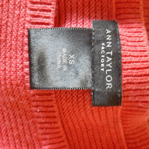 Ann Taylor Factory Crewneck XS PinkCoral Sweater - Picture 4 of 6